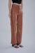 Wide Leg Cuerina Marron - tienda online