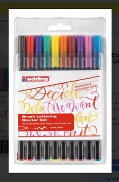 Marcadores Edding 1340 Punta Pincel Lettering X 10 Colores