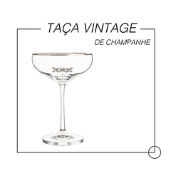 Taça vintage de champanhe - Coleção Insetos da Sorte - Joana Stickel