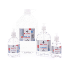 alcohol en gel. bialcohol. desinfectante. hipoalergenico. no toxico. neutro. dosificador. rapida absorcion.