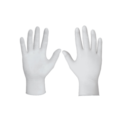 guantes latex. descartables. ambidiestros. ligeramente empolvados. insumos medicos. insum store. blanco. cajon. ofertas. medicina