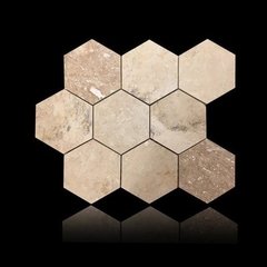 Venecita Hexágono Travertino Grande 32,5x39,5