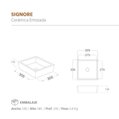 BACHA DE APOYO Signore - comprar online