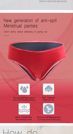 Kit c/ 03 Calcinhas Menstruais Reutilizáveis (com 4 camadas, não precisa absorvente) - luartemisia