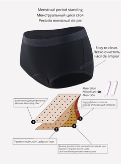 Kit c/ 03 Calcinhas Menstruais Reutilizáveis (com 4 camadas, não precisa absorvente) - comprar online
