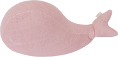 Almofada decorativa tricô baleia rosa