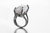 ANILLO PLATA NEGRA AGATA GRIS