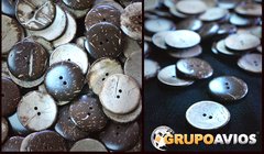 boton de coco med 36 ( 23 mm ) ( Art Daly ) - 2 Agujeros x 144 unidades