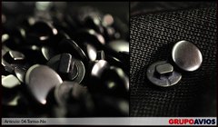 Boton de poliester med 18 ( 11 mm ) ( Art Torino ) CON PIE x 288 unidades NEGRO