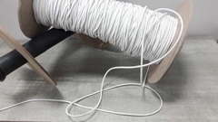 ELASTICO TUBULAR ( art 0019 ) de 3 mm de diametro - COLOR BLANCO x 100 metros - APTO TENIDO