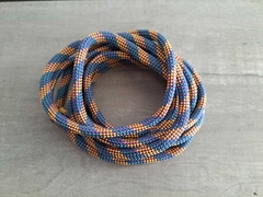 CORDON de POLIESTER TUBULAR ( ART 12-1957 ) de 6 mm - color VIOLETA-VERDE-NARANJA x 50 metros