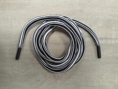 CORDON de POLIESTER TUBULAR ( ART 12-1963 ) x TIRA DE 1.35 MT - con puntera plastica color negra