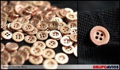 Boton de metal med 18 ( 11 mm ) ( art 12-3742 ) color COBRE x 144 unidades