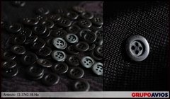 Boton de metal med 18 ( 11 mm ) ( art 12-3742 ) color NEGRO x 144 unidades
