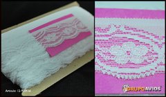 Puntilla de Lycra ( ART 12-9004 ) de 33 mm x 50 metros - color blanco