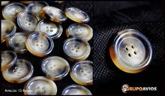 Boton de poliester med 36 ( 23 mm ) ( Art Bambu ) Color Tostado X 144 UNIDADES