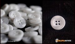 Boton de poliester med 36 ( 23 mm ) ( Art Crono ) Color BLANCO X 144 UNIDADES