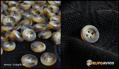 boton de poliester med 18 ( 11 mm ) ( Art King ) x 288 unidades - COLOR TOSTADO - 4 agujeros ( OPACO ) - comprar online