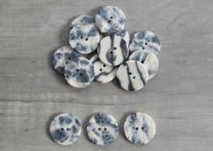 Boton de poliester med 40 ( 25 mm ) ( Art 12-lunar ) color GRIS BETEADO X 144 UNIDADES - OPACO