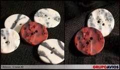 Boton de poliester med 40 ( 25 mm ) ( Art 12-lunar ) color GRIS BETEADO X 144 UNIDADES - OPACO - comprar online