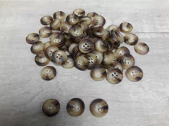 Boton de poliester med 44 ( 28 mm ) ( Art Seve ) color TOSTADO x 144 unidades - OPACO
