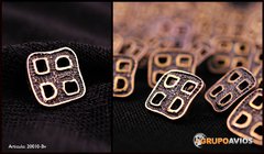Boton de metal med 28 ( 18 mm ) ( Art 20010 ) color BRONCE VIEJO x 72 unidades - 4 AGUJEROS - CON PIE