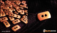 Boton de metal med 24 ( 15 mm ) ( Art 20026 ) color BRONCE VIEJO x 72 unidades - RECTANGULAR - CON 2 AGUJEROS