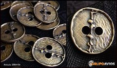 Boton de metal med 44 ( 28 mm ) ( Art 20064 ) x 24 unidades - color BRONCE VIEJO - CON 2 AGUJEROS