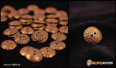 Boton de metal med 28 ( 18 mm ) ( Art 20066 ) color BRONCE VIEJO x 72 unidades - CON 2 AGUJEROS