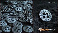 Boton de metal med 44 ( 28 mm ) ( Art 20709 ) x 24 unidades - color PLATA VIEJA - CON 4 AGUJEROS