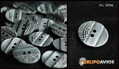 Boton de metal med 36 ( 23 mm ) ( Art 20766 ) x 36 unidades - color PLATA VIEJA- CON 2 AGUJEROS