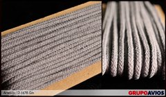 CORDON DE ALGODON TUBULAR ( ART 12-1678 ) de 6 mm - color GRIS MEDIO x 50 metros
