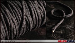 CORDON DE ALGODON TUBULAR ( ART 12-1678 ) de 6 mm - color NEGRO x 50 metros