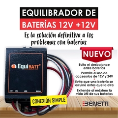 Equilibrador de baterias para conjuntos 12v+12v EQUIBATT