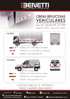Cinta Blanca Reflectiva Normalizada X 1 Metro - comprar online