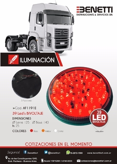 Faro Redondo Electronico 39 Leds Ausili Ambar/Cristal - comprar online