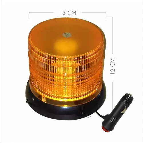 Baliza Electronica Destellante O Giratoria ámbar De 72 Leds 12/24VOLT.