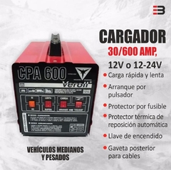 Cargador Veroll 30/600 AMP