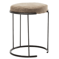 Banqueta circular de caño con asiento acolchado 13