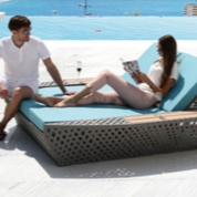 Mueble de Exterior estructura de aluminio y apoyabrazos similar madera 13
