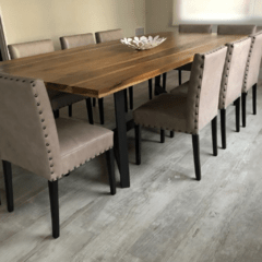 Mesa rectangular de madera en dos tonos a medida 05 - comprar online