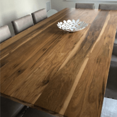 Mesa rectangular de madera en dos tonos a medida 05
