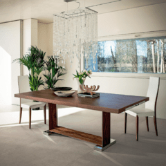 Mesa de madera con base de hierro a medida 07