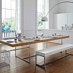 Mesa de metal y tapa de madera a medida 20