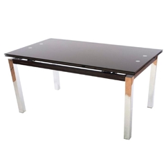 Mesa con tapa de vidrio negro a medida 71 - comprar online