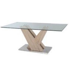 Mesa de comedor con tapa de madera 50