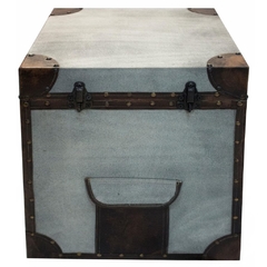 Baul gris y marrón de 40 x 40 x 45 cm 02 - comprar online