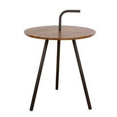 Mesa baja de madera con pata negra 87