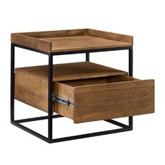 Mesa de Luz en madera y hierro a medida 03 - comprar online