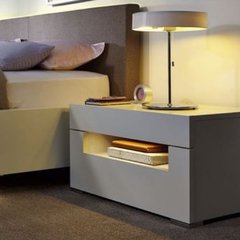 Mesa de Luz laqueada en gris a medida 14